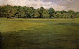 Park Canvas Paintings - Croquet Lawn, Prospect Park